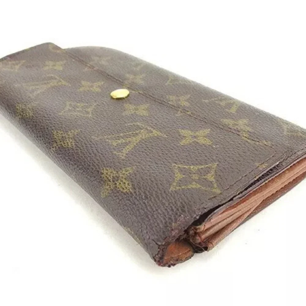 Louis Vuitton Long Wallet Monogram Monogram Canvas Authentic Used
